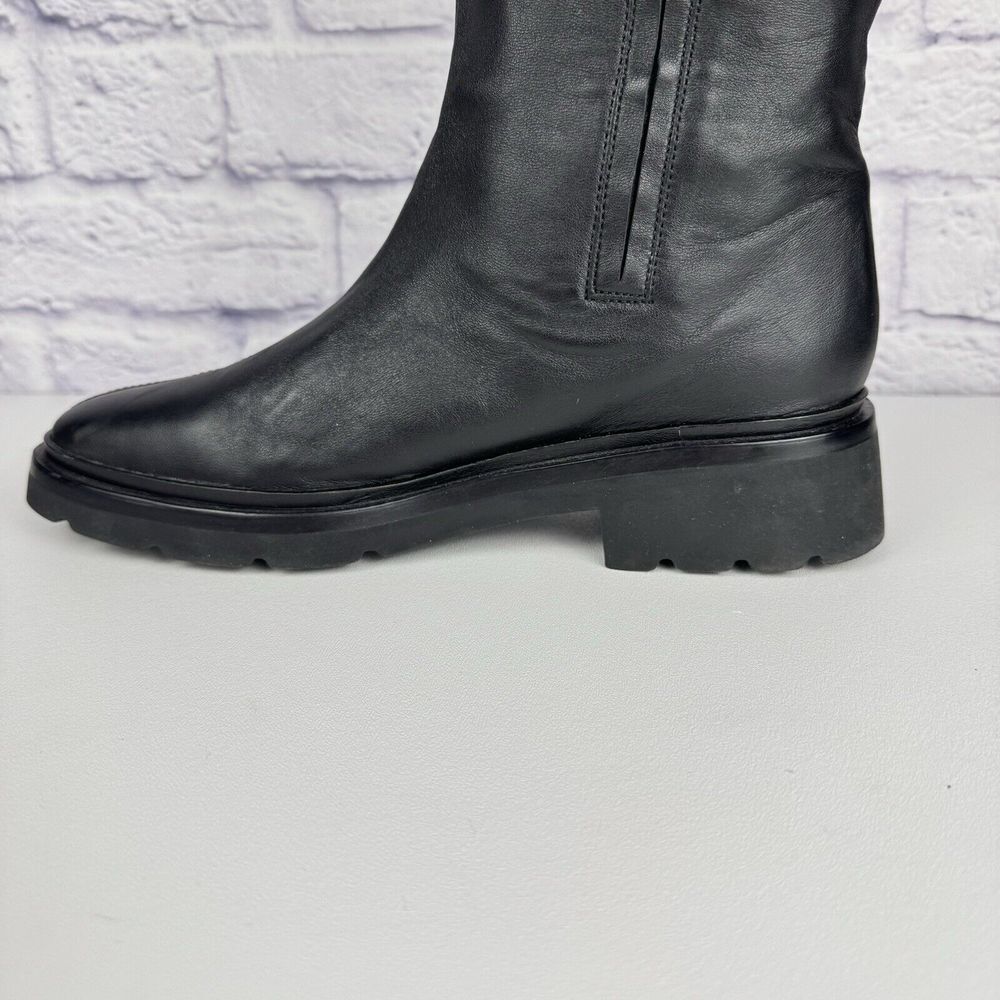 AMPUTEE ONE 1 SINGLE RIGHT Vince Rune Water Repellant Black Leather Knee Boot 9 - Picture 8 of 14